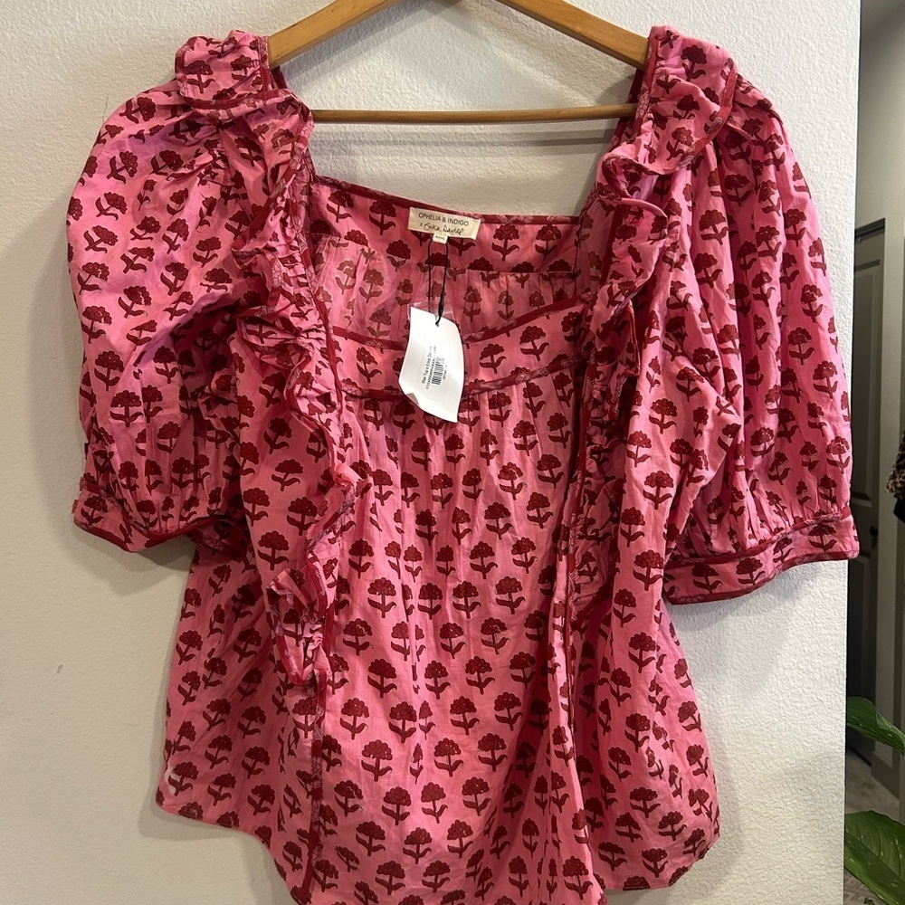 NWT Ophelia & Indigo x Erica Davies Pink Mae Top Size XXXL - Picture 1 of 10
